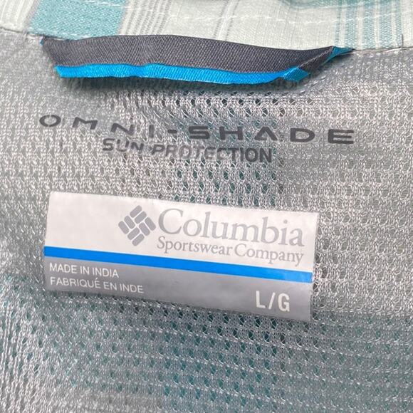 Columbia Mens Plaid Button Up - Blue - Size Large - Picture 3 of 14